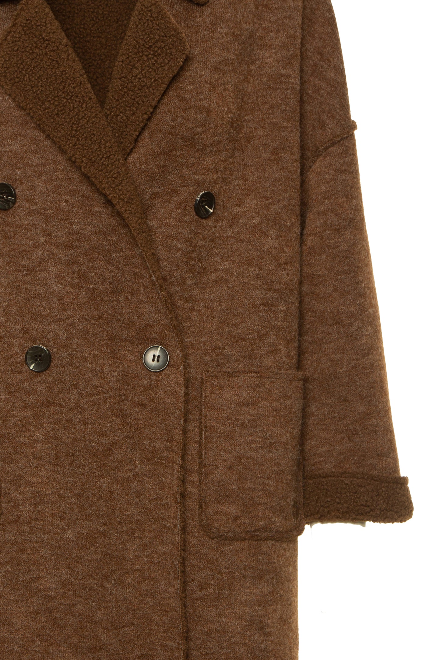 Casaco Comprido de Lã Castanho BSB