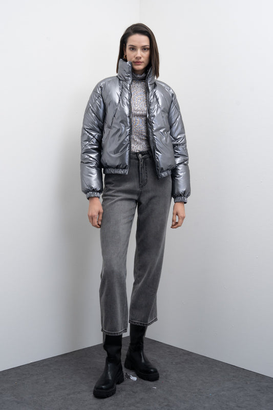 Casaco Acolchoado Metalizado Goa Goa