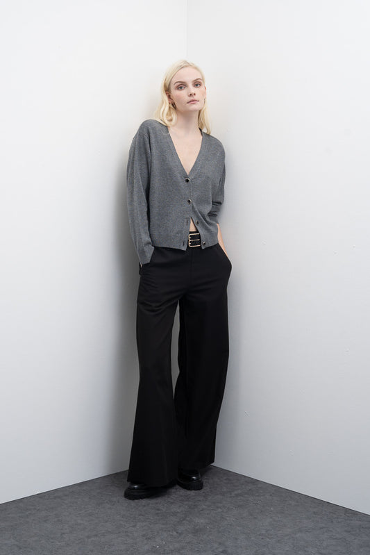 Cardigan de Malha com Botões Metálicos Goa Goa