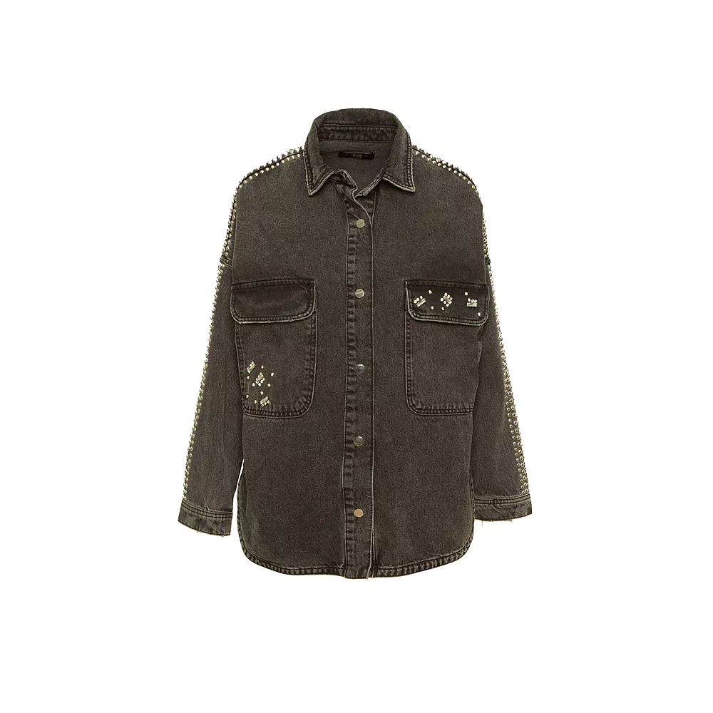 Camisa em Denim com Tachas BSB