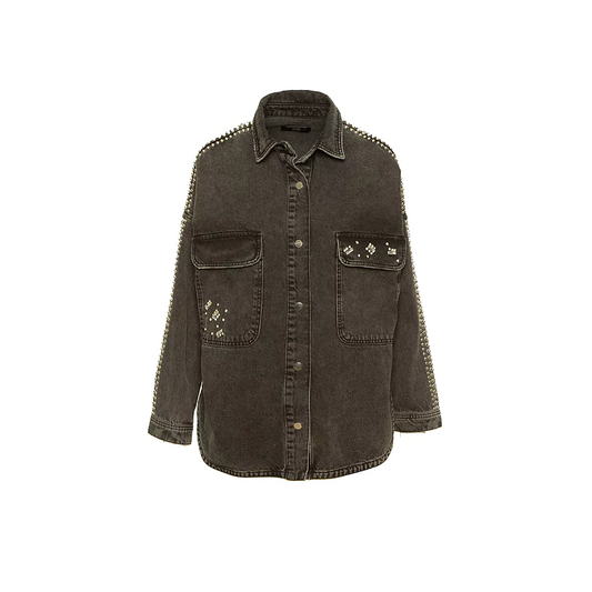 Camisa em Denim com Tachas BSB