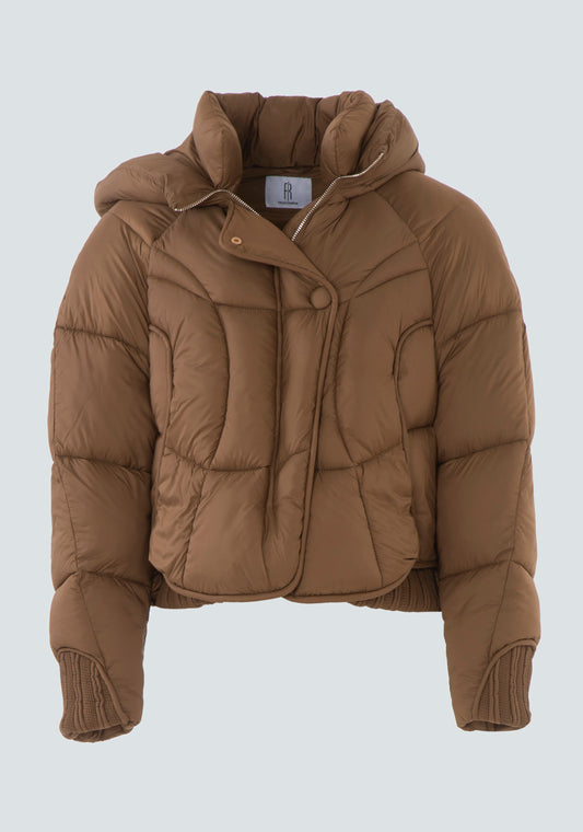 Casaco Acolchoado Camel Fracomina