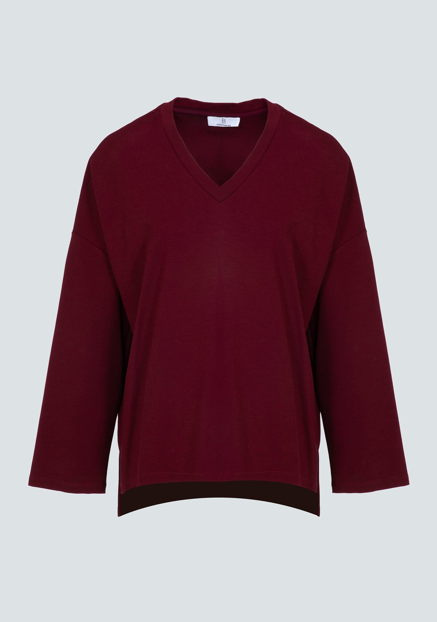T-shirt Larga com Decote em V Fracomina