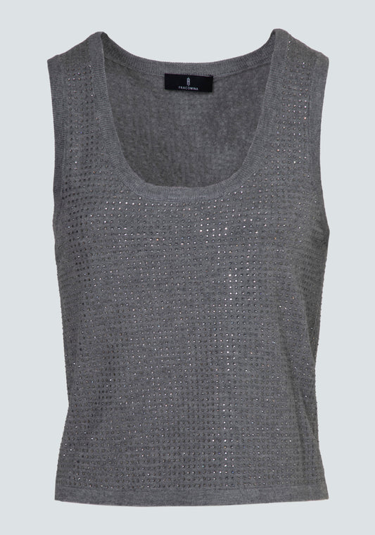Top com strass Fracomina