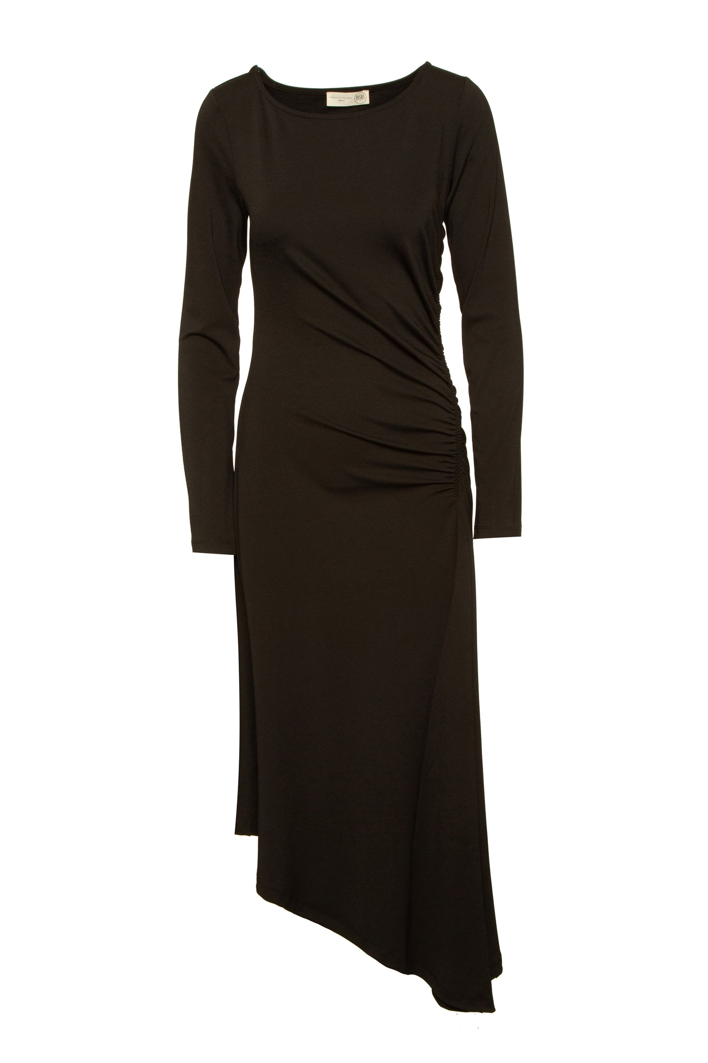 Vestido midi assimétrico