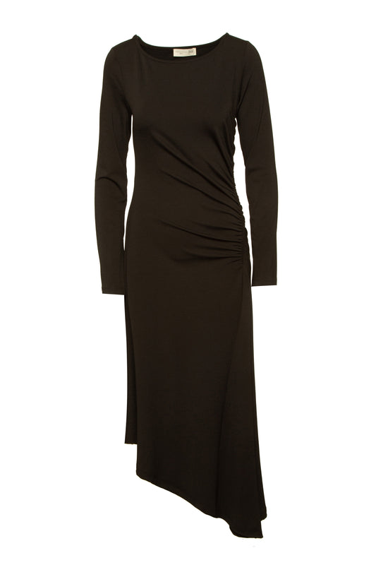 Vestido midi assimétrico