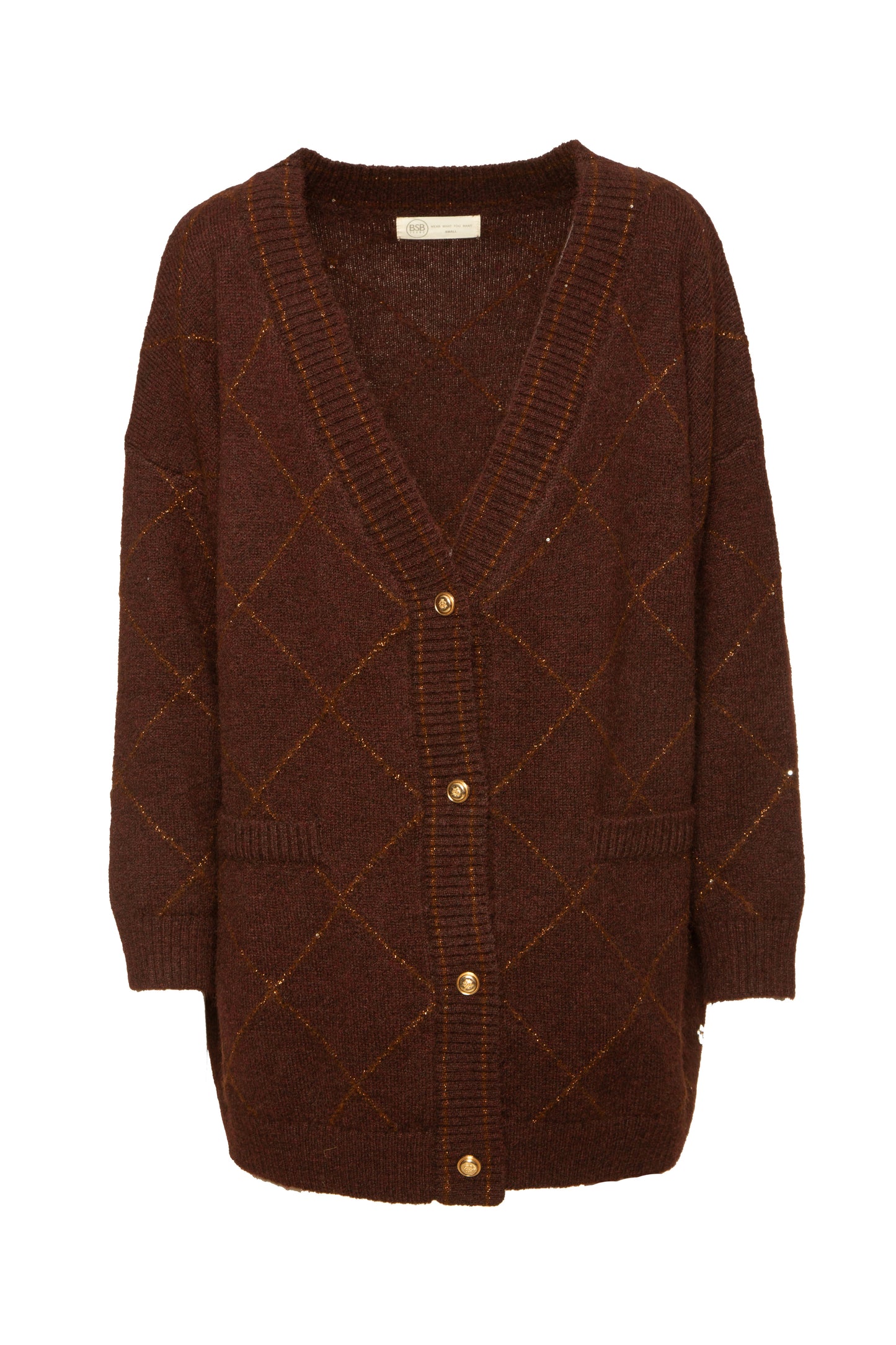 Casaco de Malha com Botões Dourados BSB