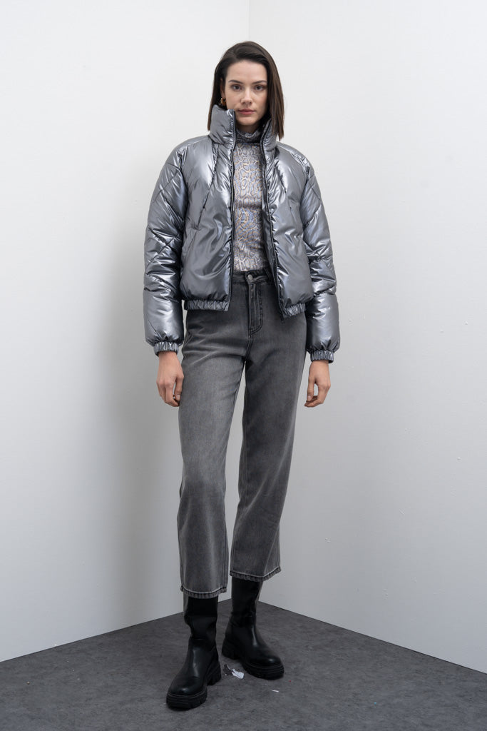 Casaco Acolchoado Metalizado Goa Goa