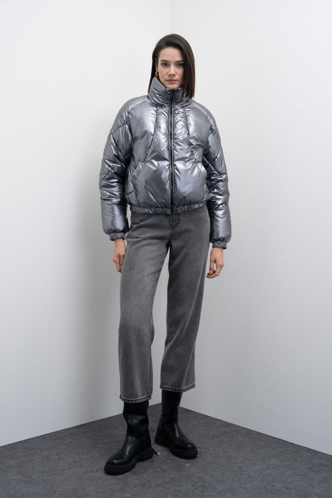 Casaco Acolchoado Metalizado Goa Goa