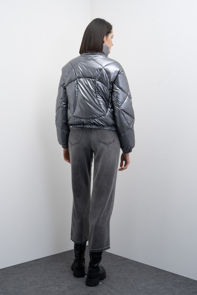 Casaco Acolchoado Metalizado Goa Goa