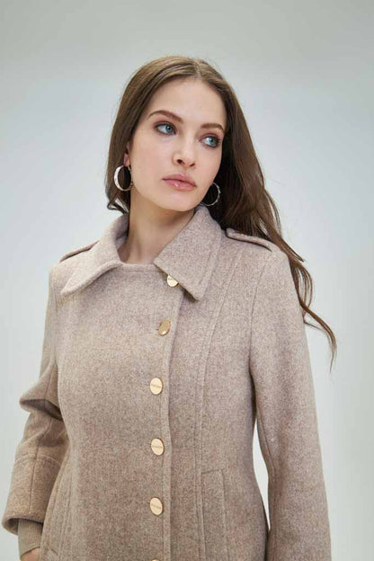 Casaco Comprido com Botões Dourados Goa Goa