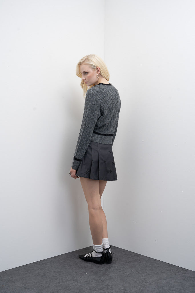 Saia Plissada com Bordados Goa Goa