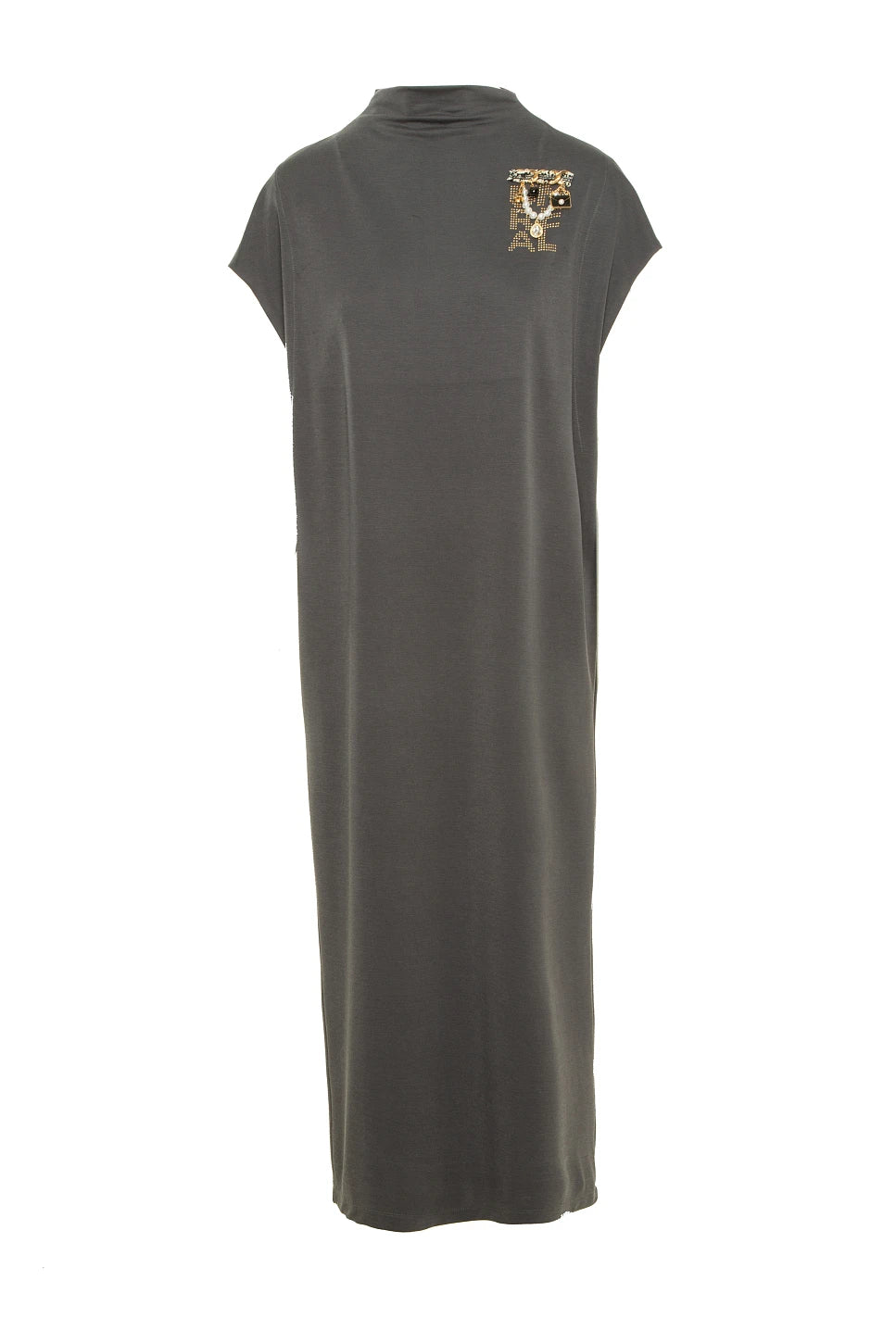 Vestido Comprido de Gola Alta BSB