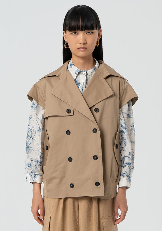 Gilet Trench Beige